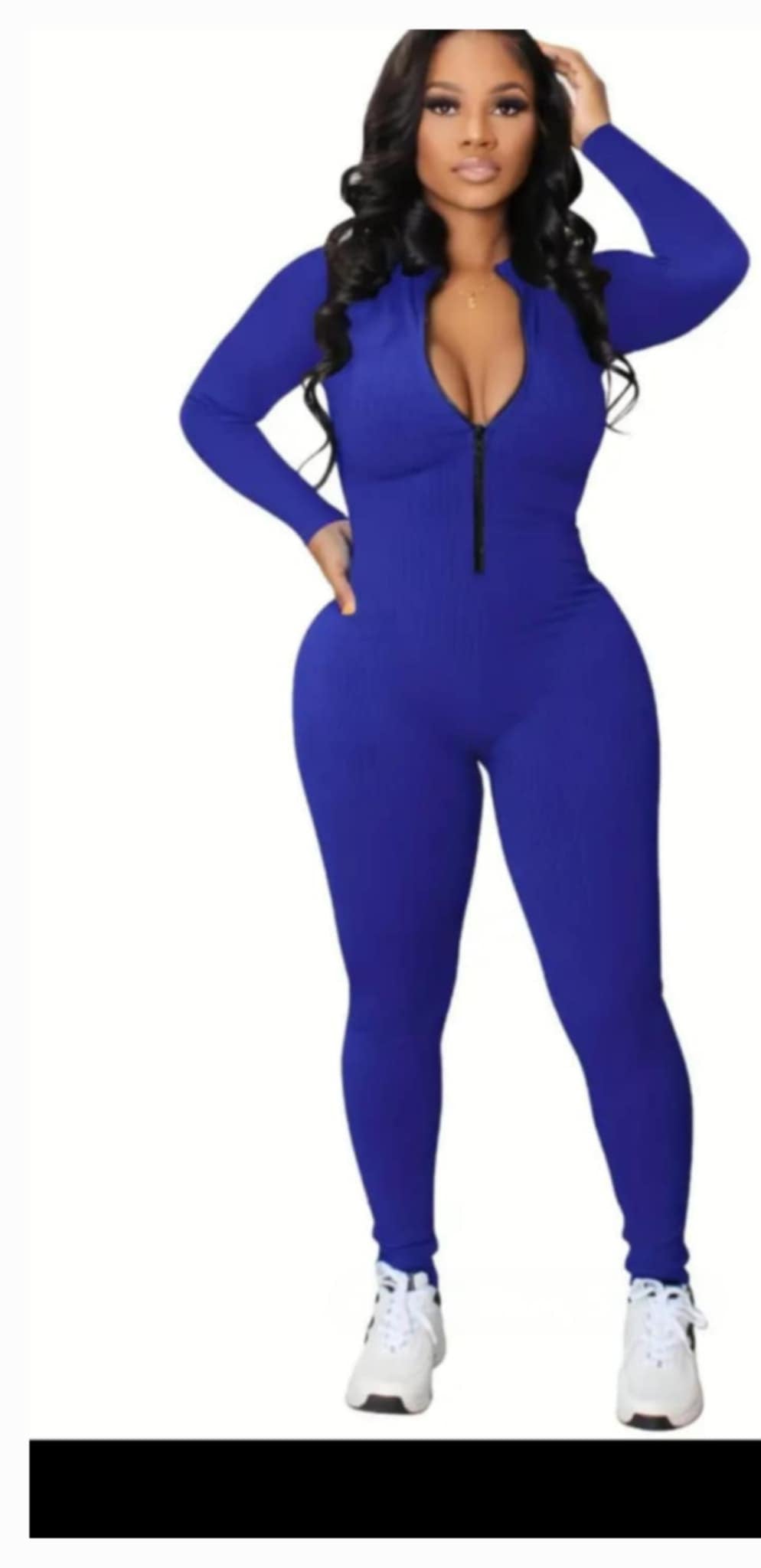Blue Ribbed jumpsuit