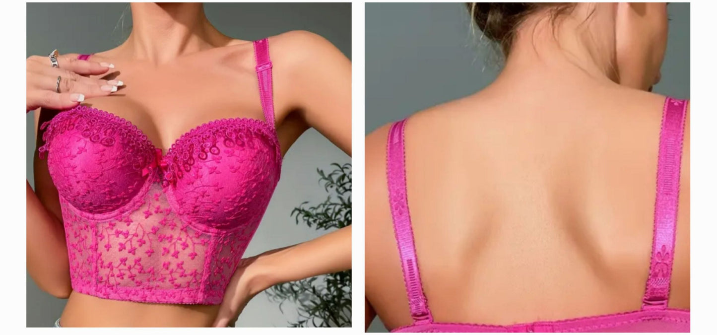 Bustier Bralette Hot Pink