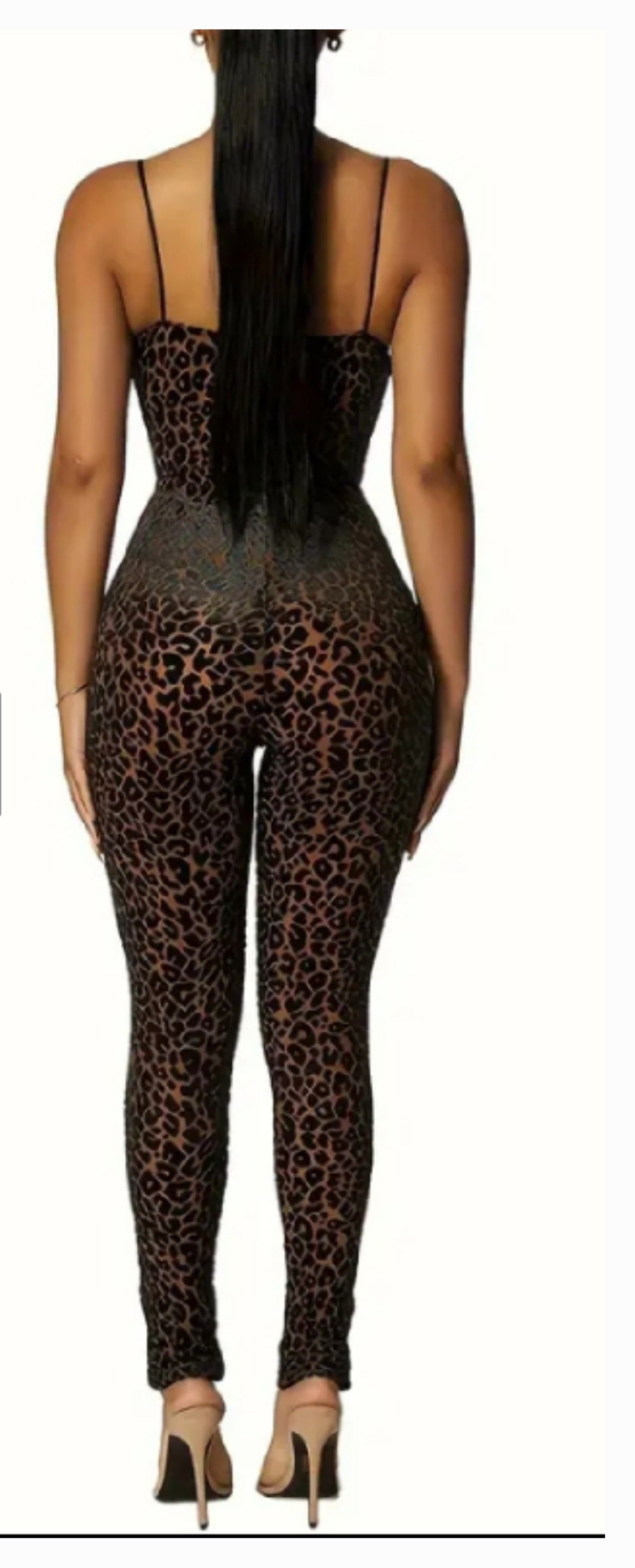 Mesh Cheetah Jumpsuit