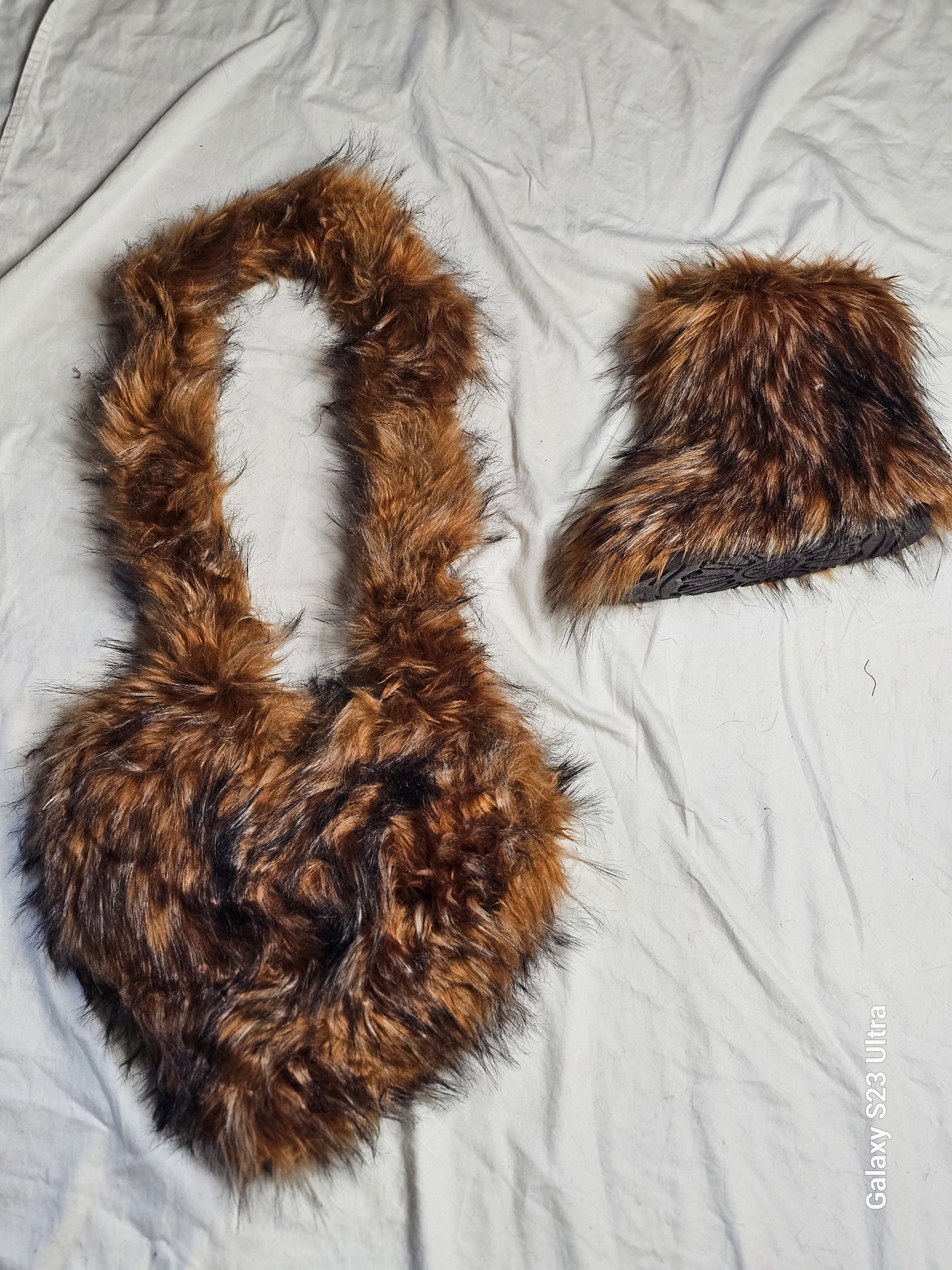 Fur Boots -Short with Purse
