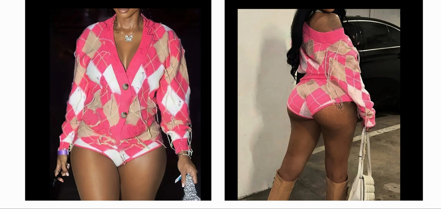 Sweater Long Sleeve Short Set
