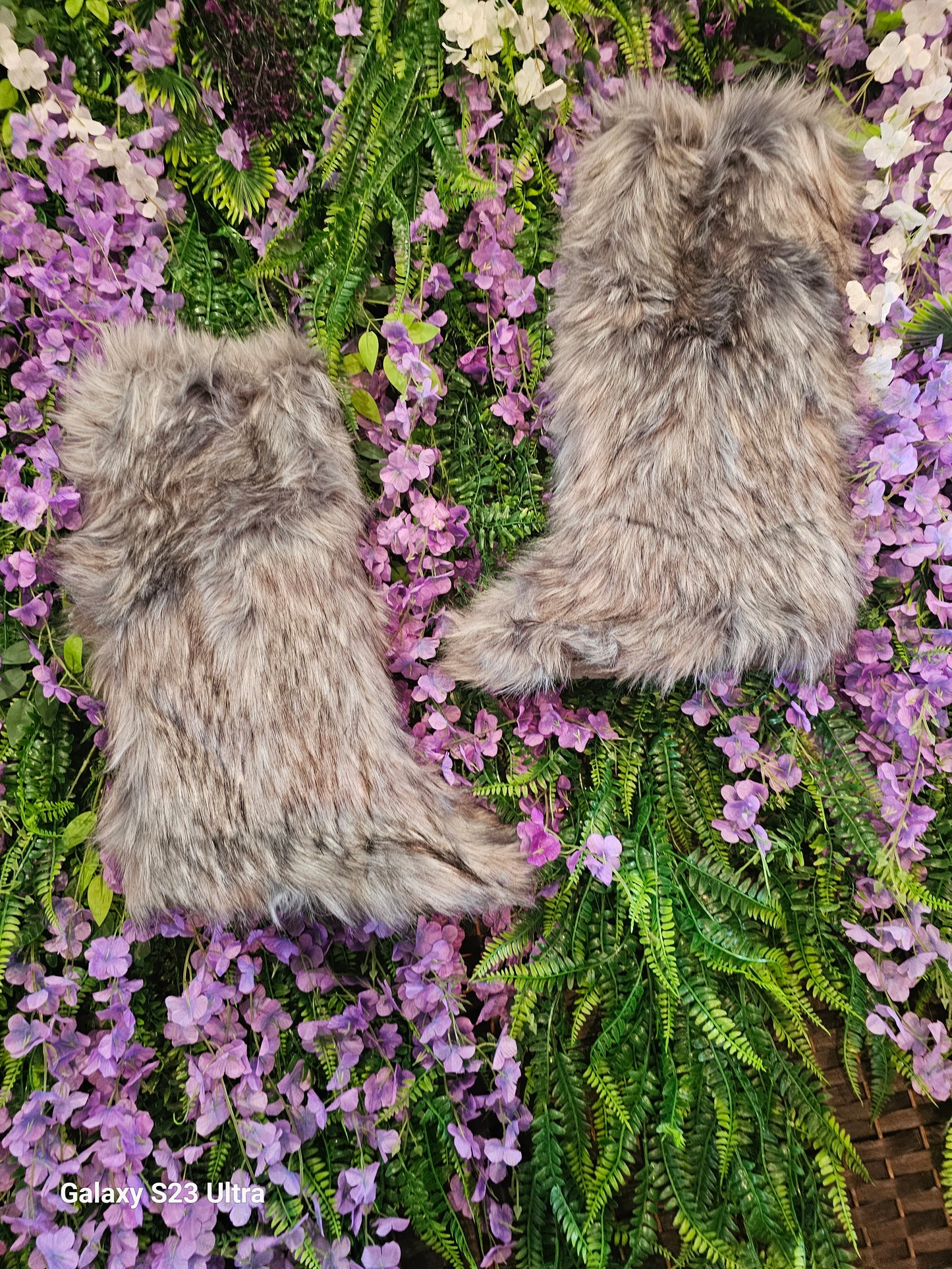 Fur Boots- Long with Purse