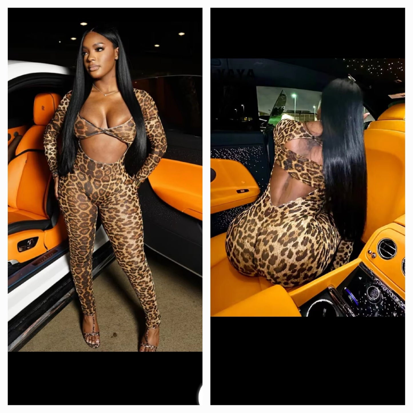 Cheetah Cutout Jumpsuit