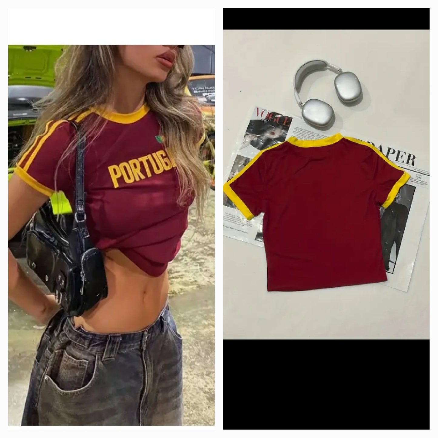 Portugal Graphic Tee with Trim