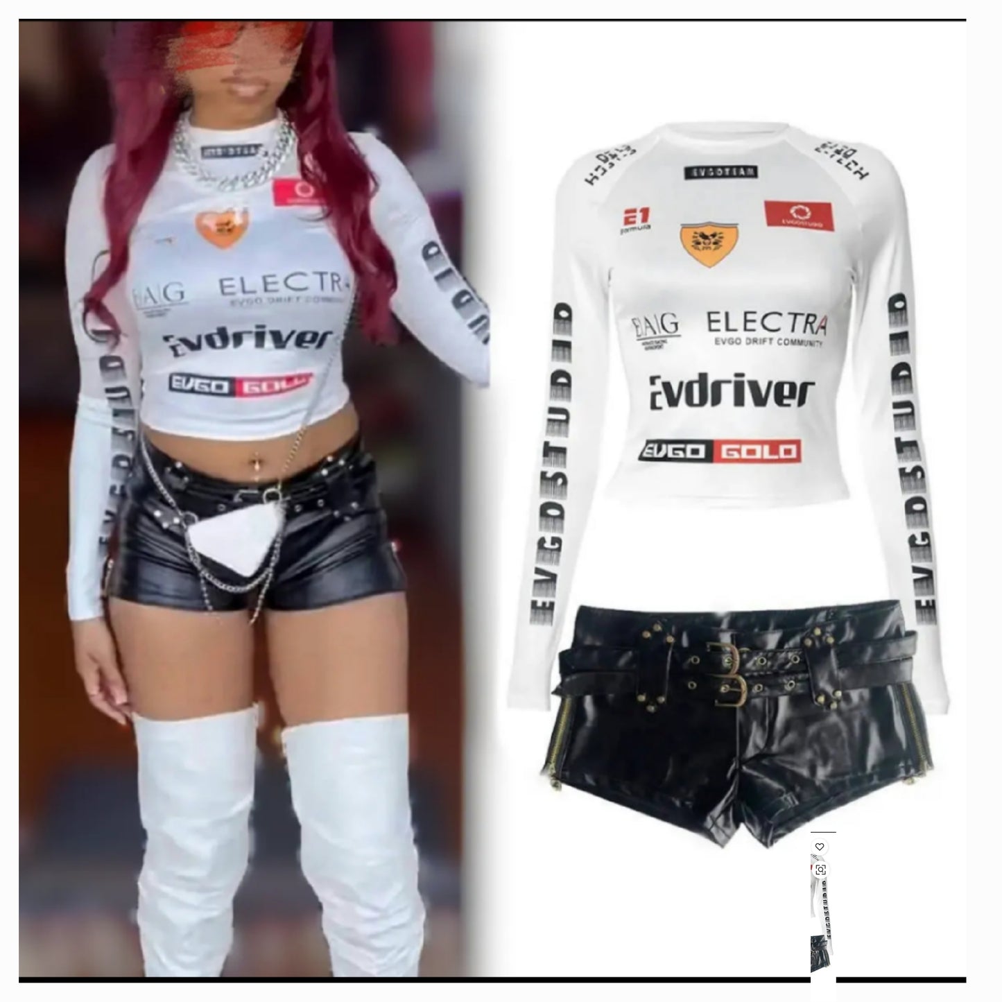 Racer Graphic Long Sleeve Shirt