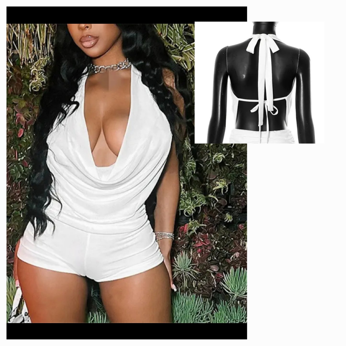 Backout Plunge Neckline Short Set