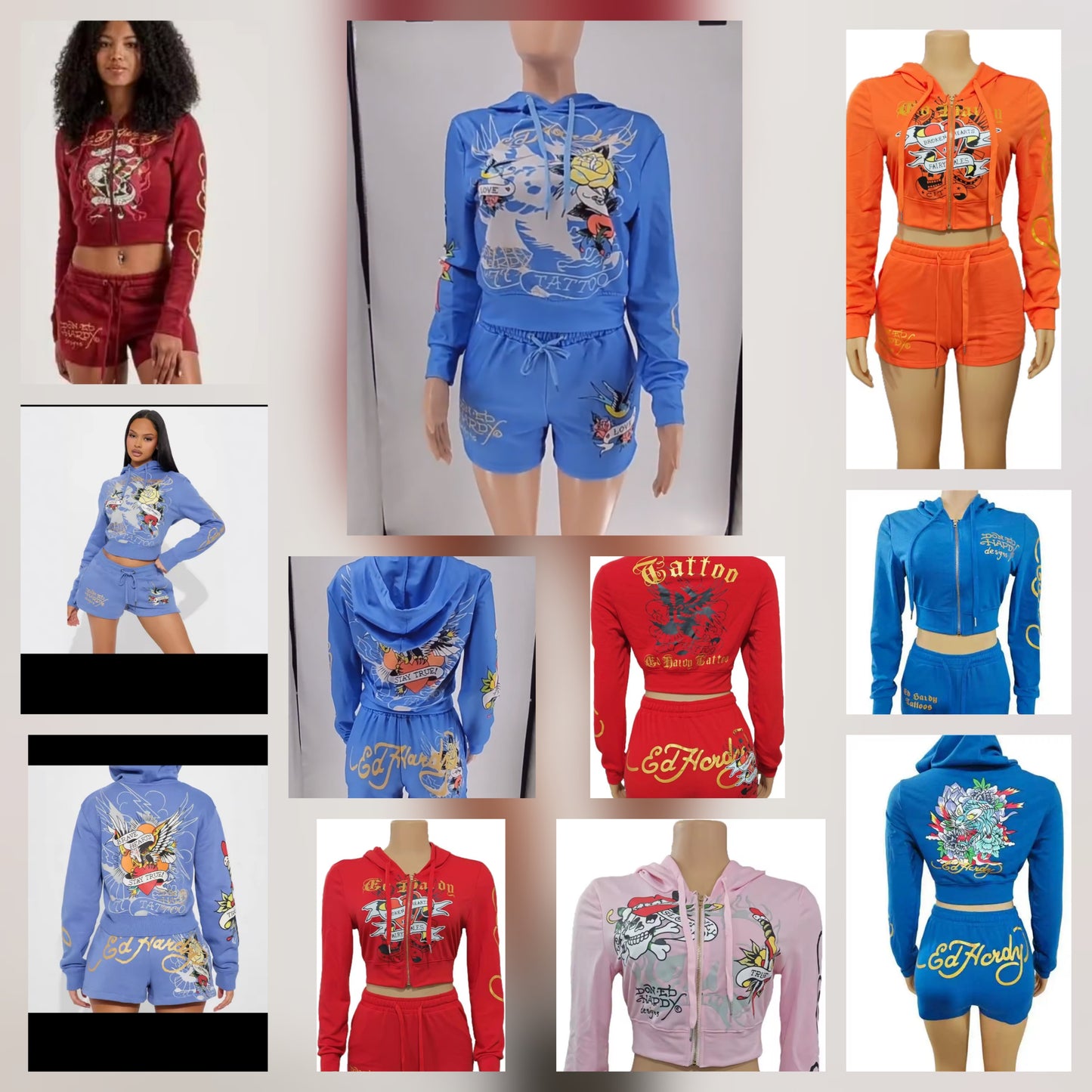 Chill GRAPHIC Hoodie Short Sets - Multiple colors