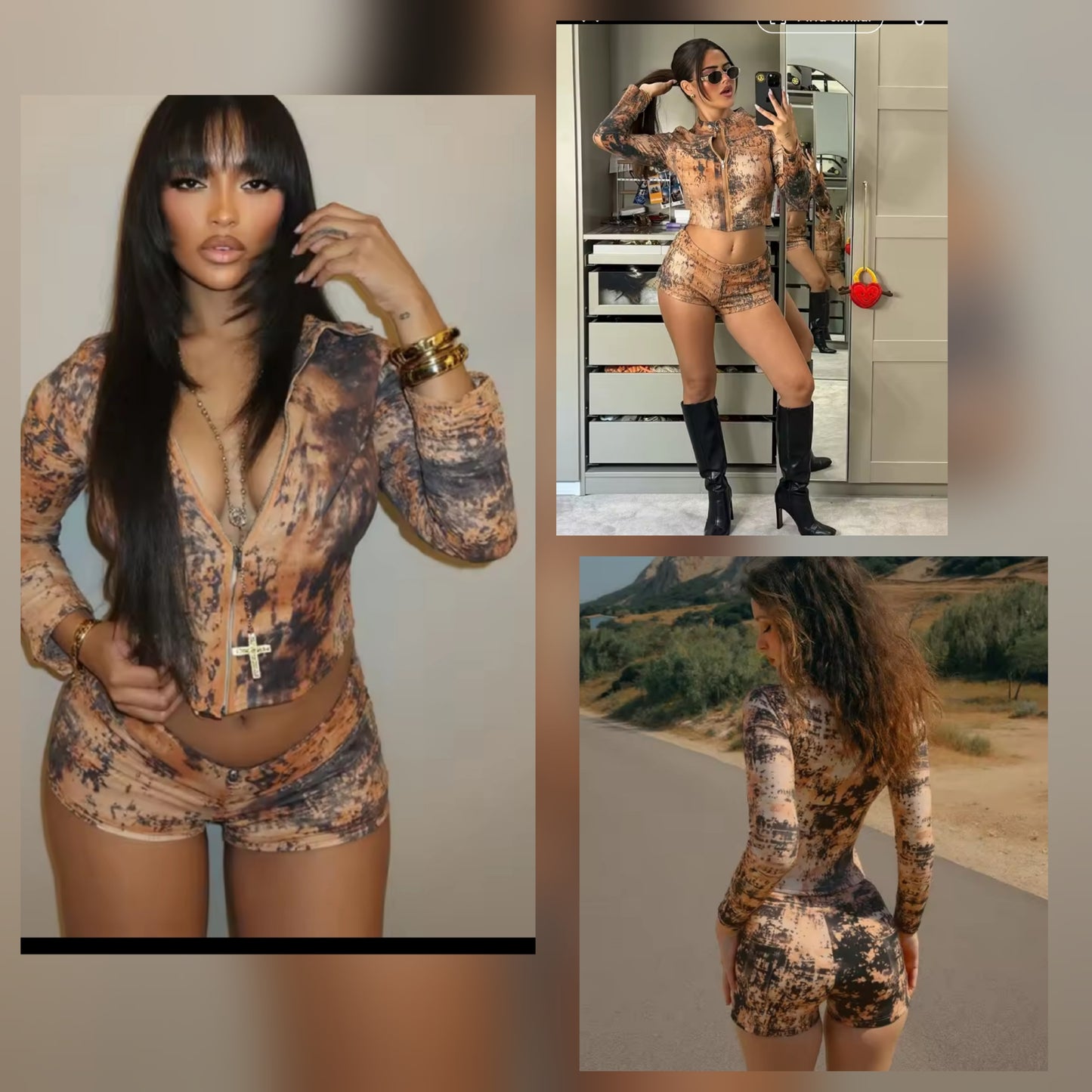 Earth Tone Short Set