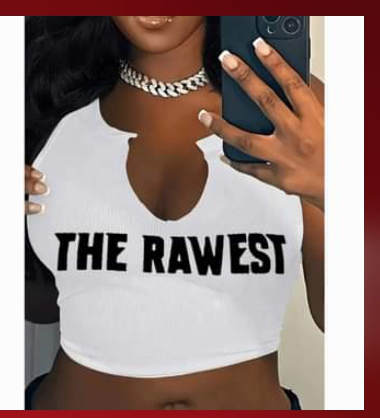 The Rawest V Neck Graphic Tee