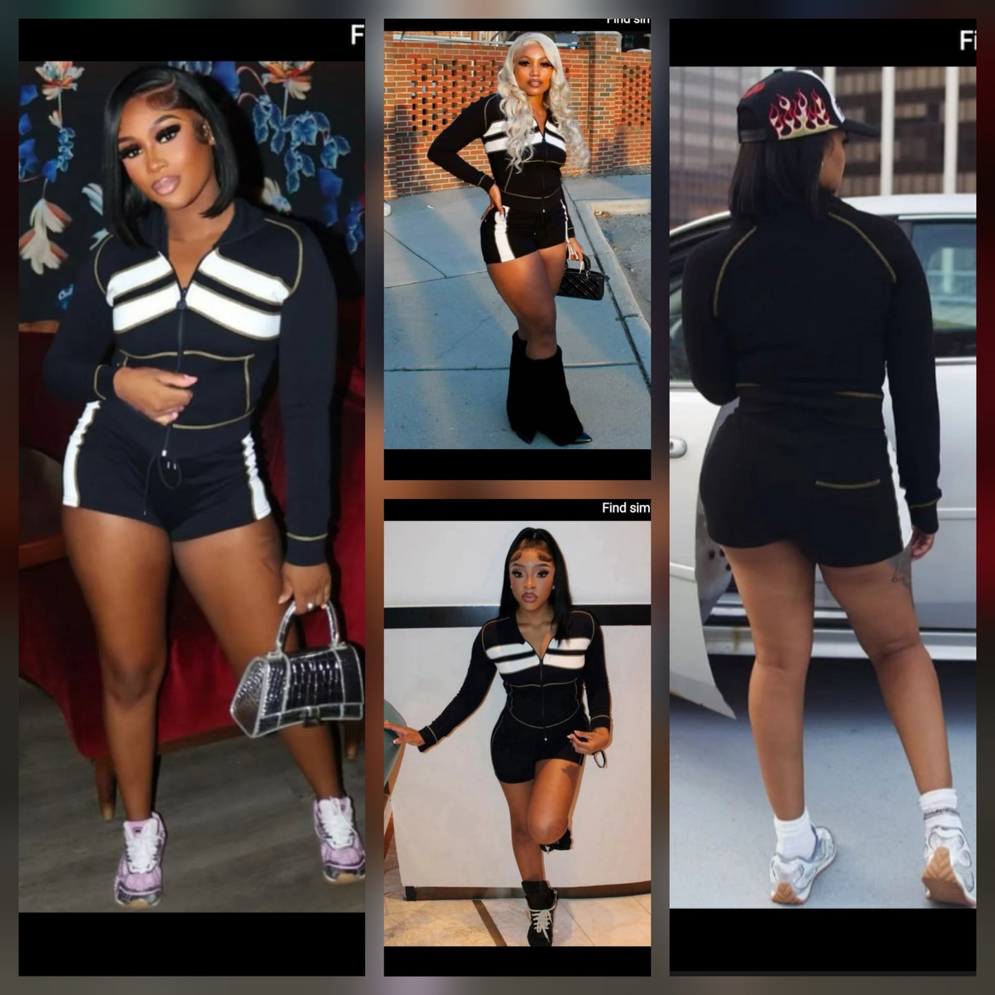 Black and white Short Set