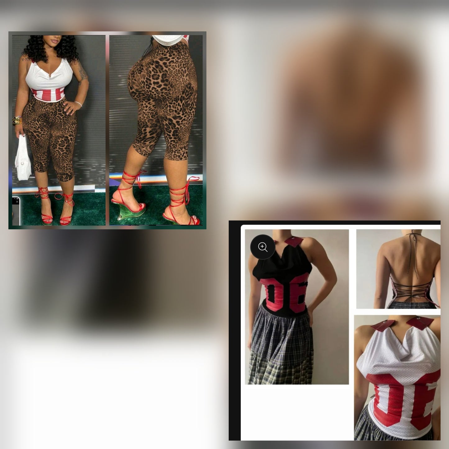 Cheetah Pant Set backless Jersey