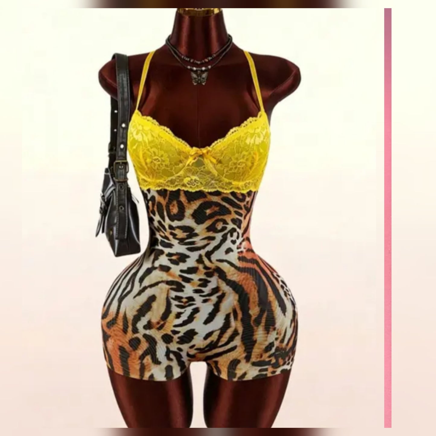 Cheetah Romper Yellow