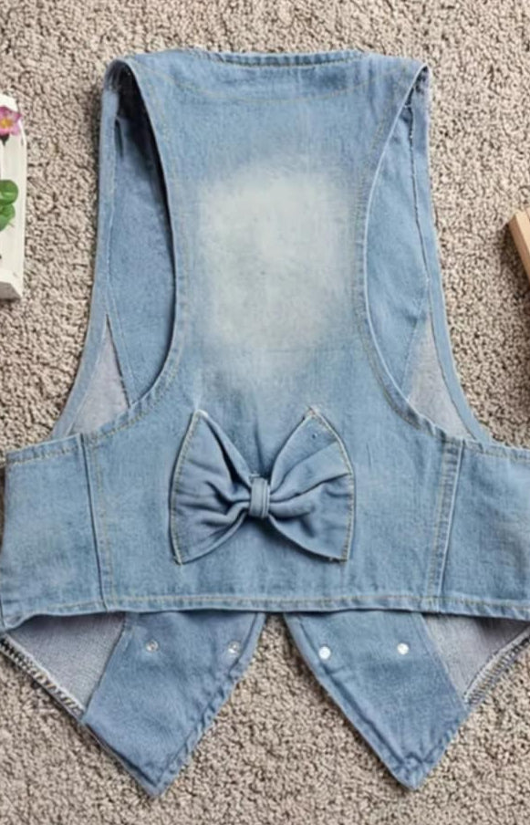 Denim Vest with Silver detail
