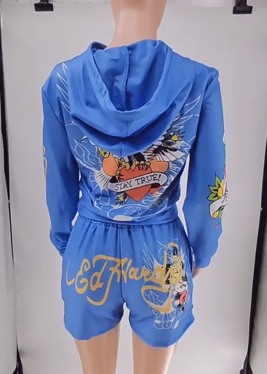 Chill GRAPHIC Hoodie Short Sets - Multiple colors