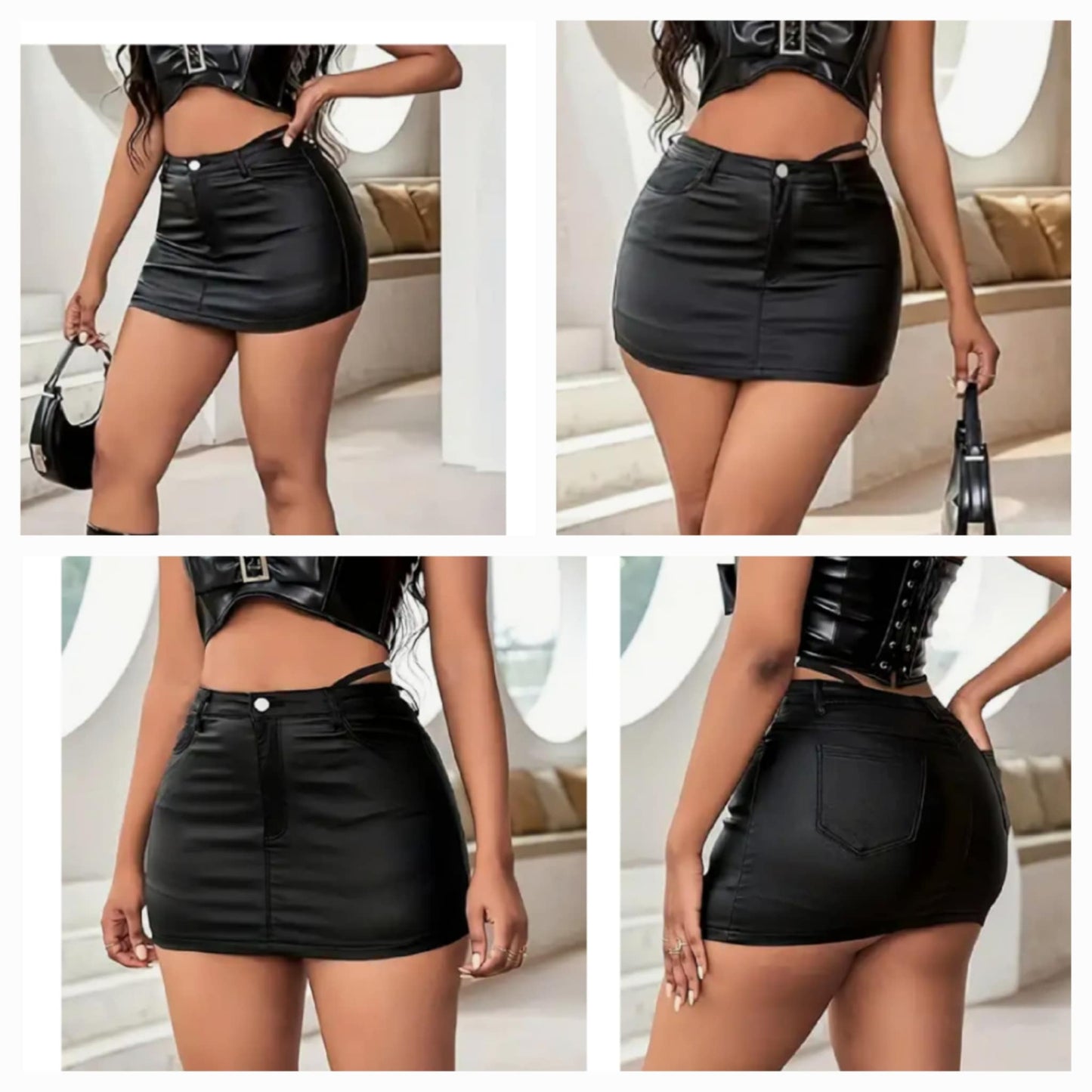 FAUX Leather Skirt - 3 Colors
