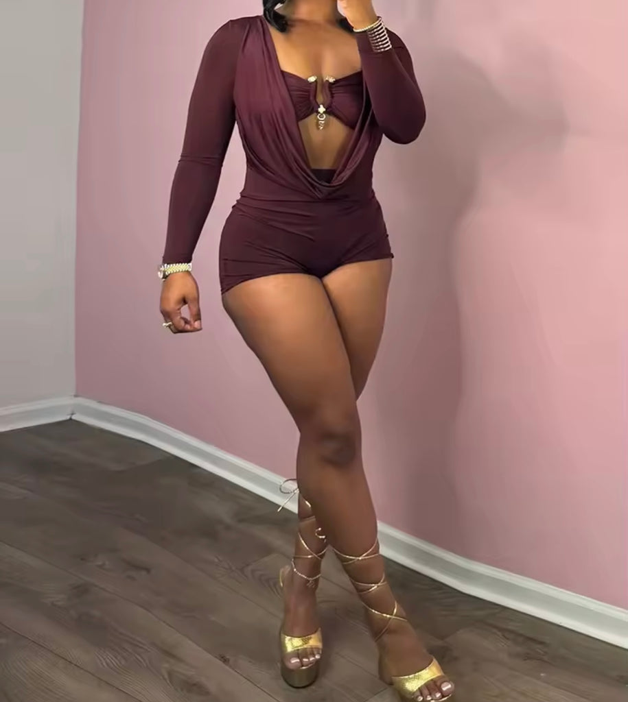 Long Sleeve Classy Romper