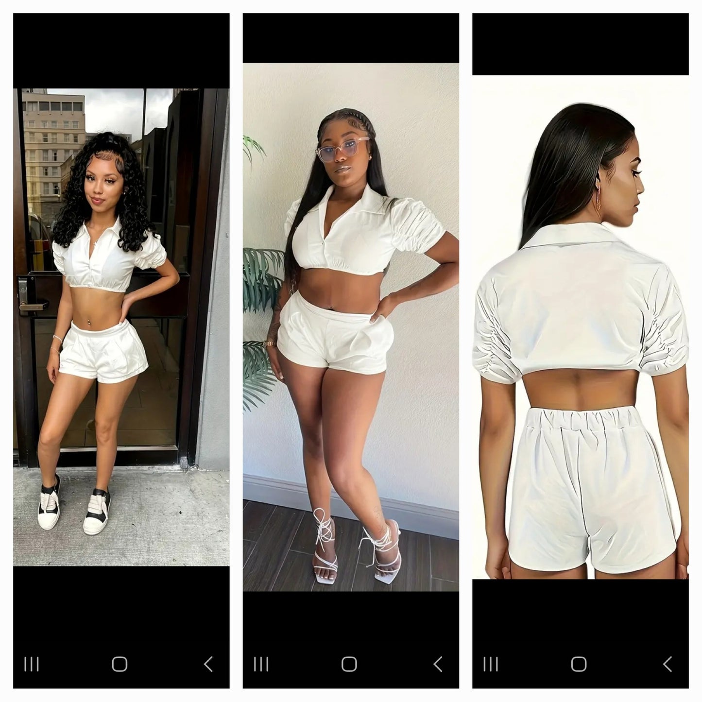 Princess Sleeve Crop Short Set