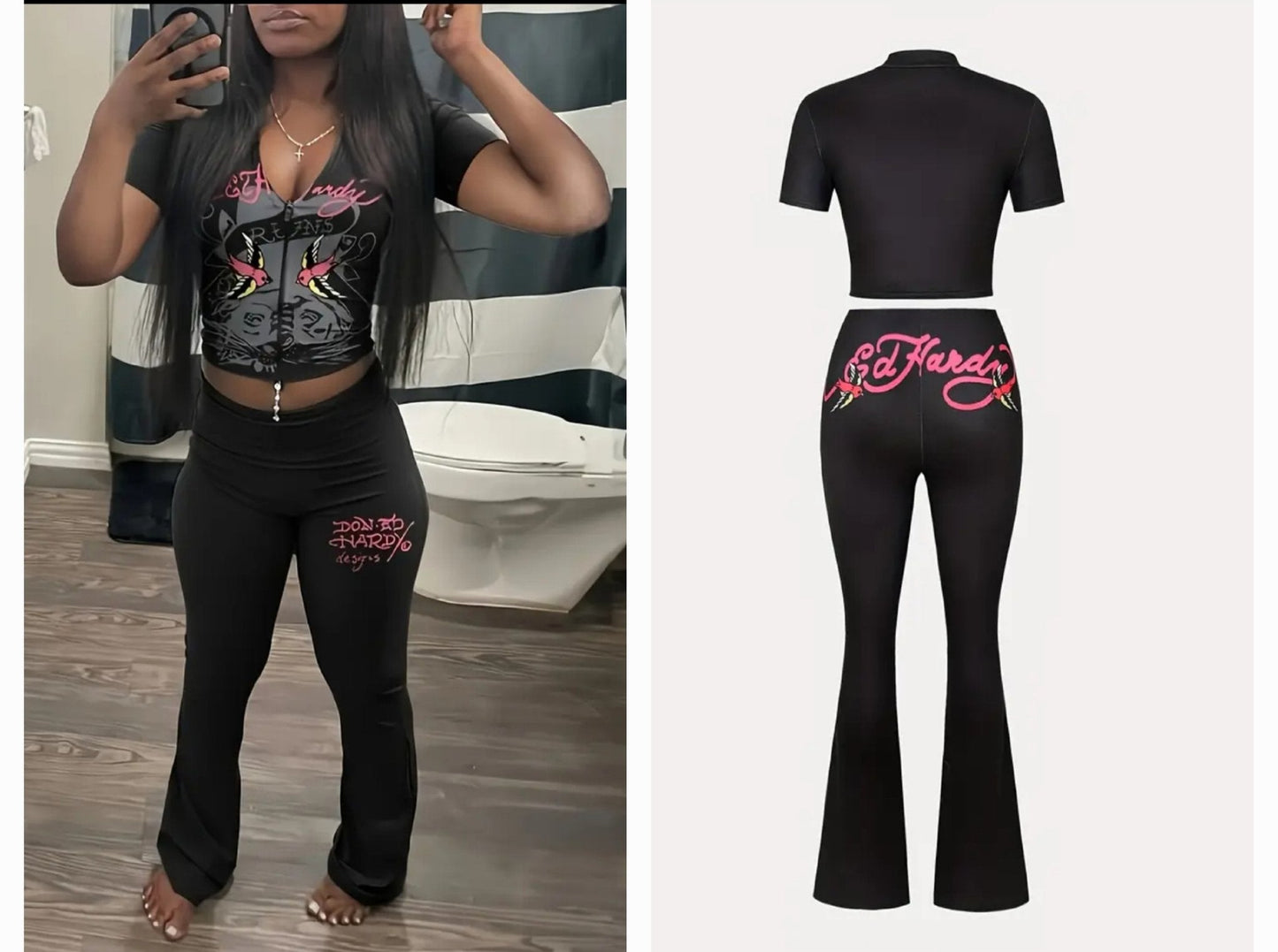 Chill Set- Short Sleeve Graphic Pant set