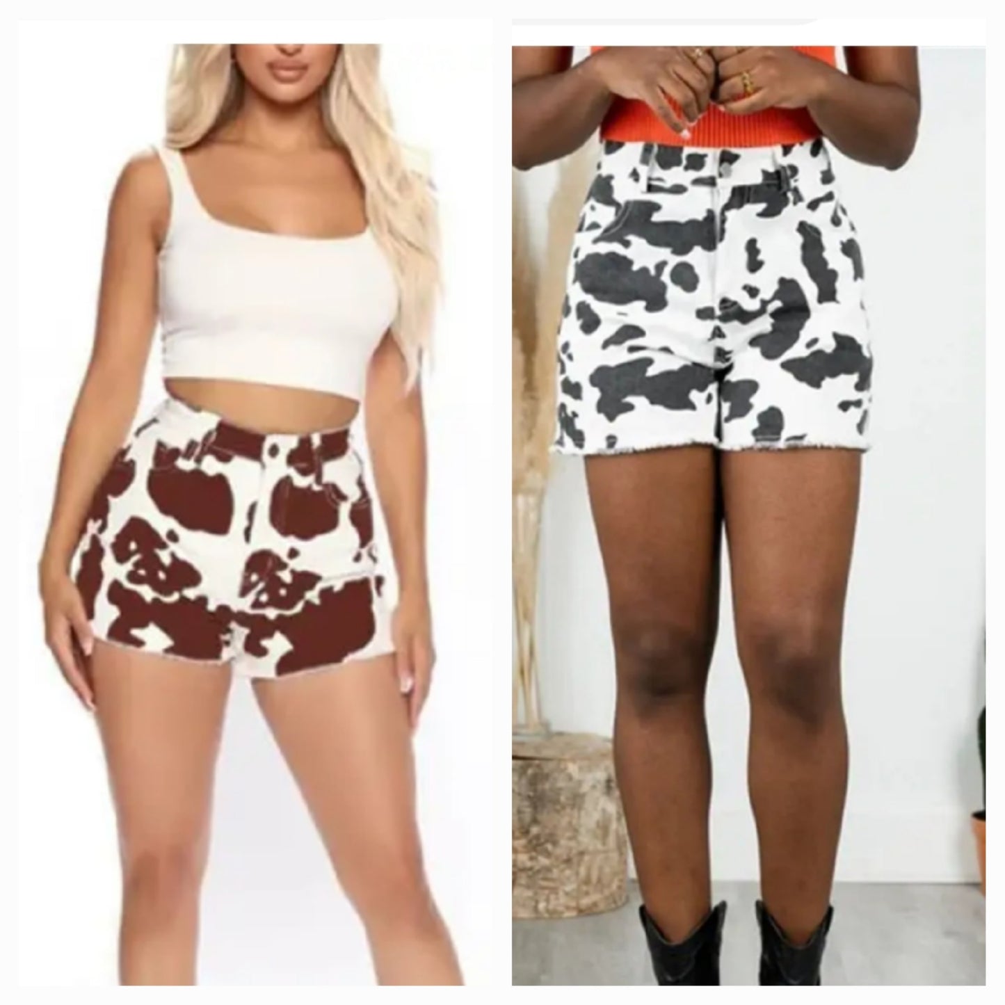 Cow Print Shorts