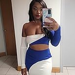 Two Tone Mini Skirt Set