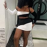 Two Tone Mini Skirt Set