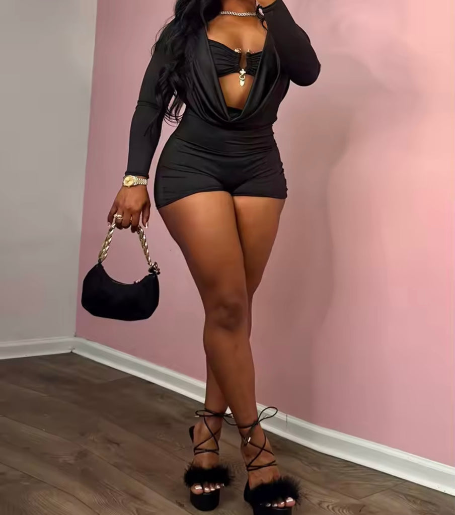 Long Sleeve Classy Romper