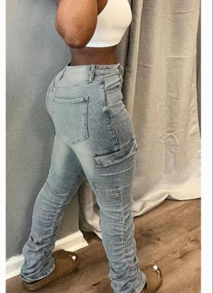 Stacked Cargo Jeans