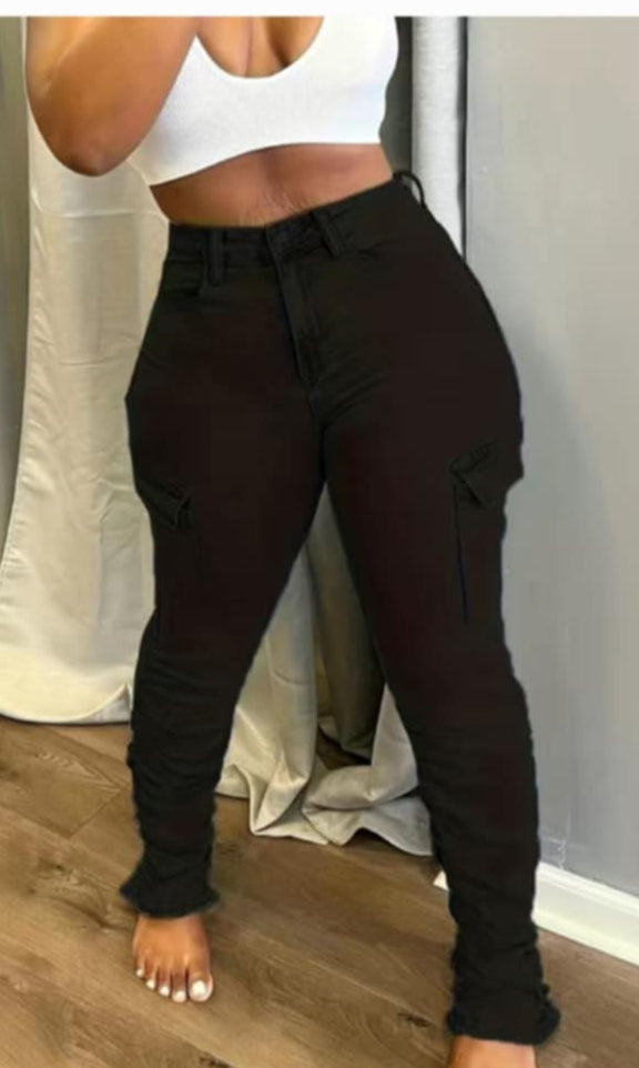 Stacked Cargo Jeans