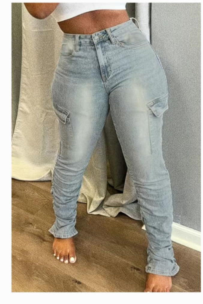 Stacked Cargo Jeans