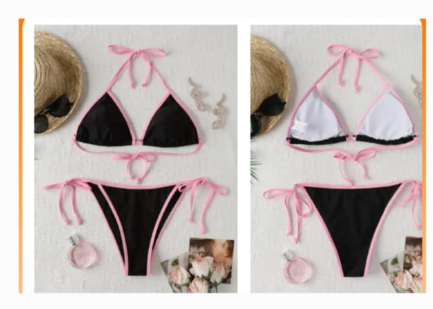 Bikini with Trim Contrast - Yellow