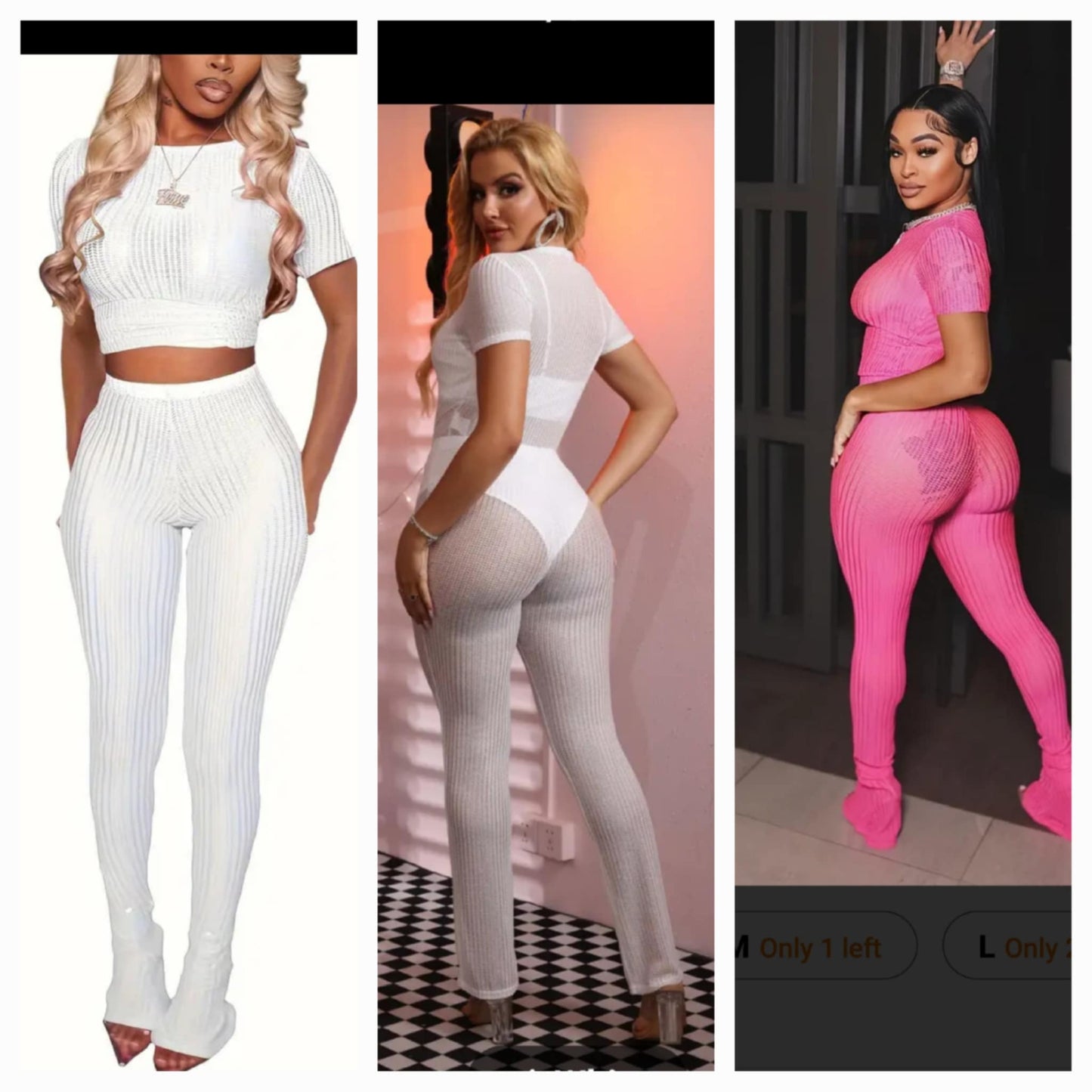Short Sleeve Mesh Pant Set