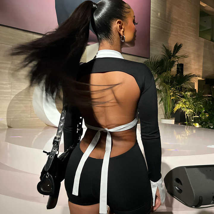White collared Romper - 4 colors