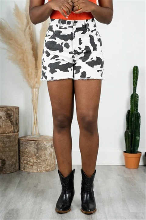 Cow Print Shorts