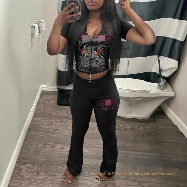 Chill Set- Short Sleeve Graphic Pant set