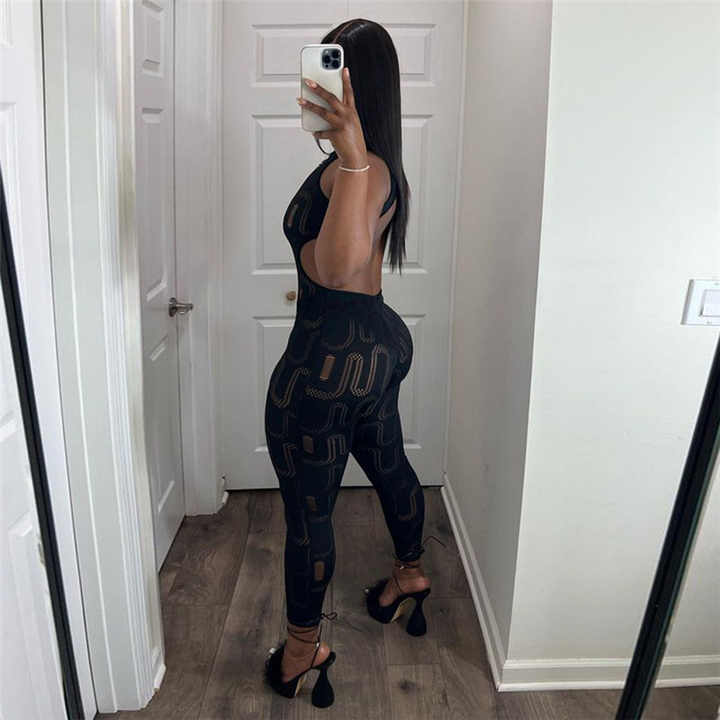 Backless Hollow Out Jumpsuit
