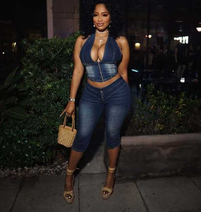Denim Vest Capri Set