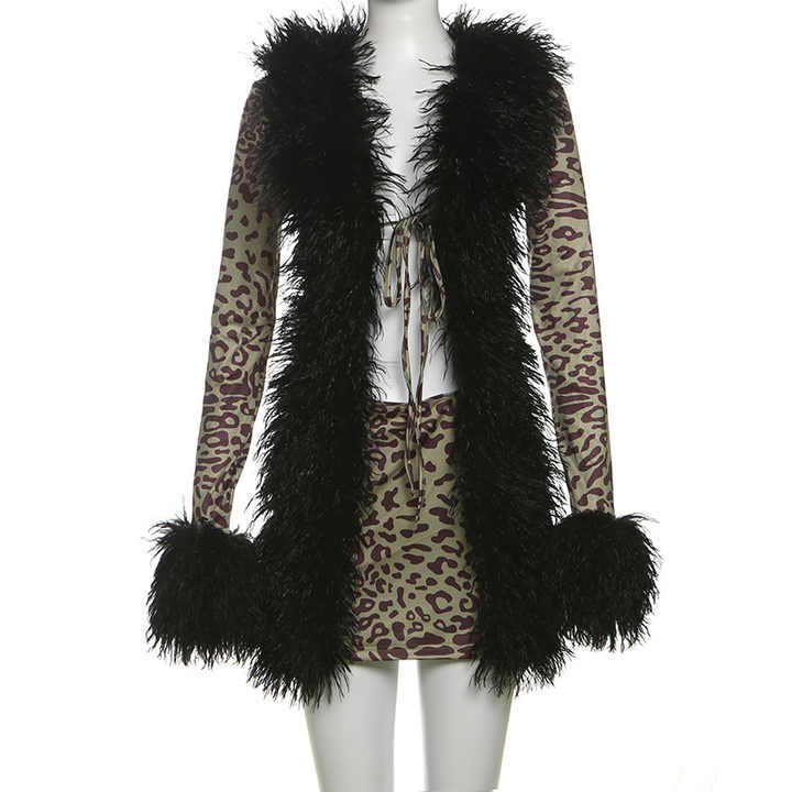 Thick FUR look Cheetah Dress