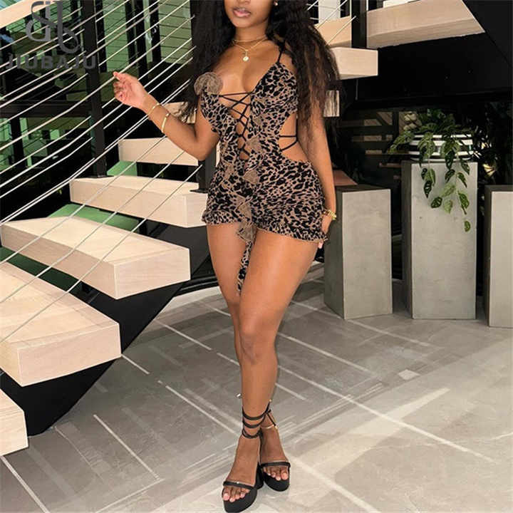 Ruffle Cheetah Romper