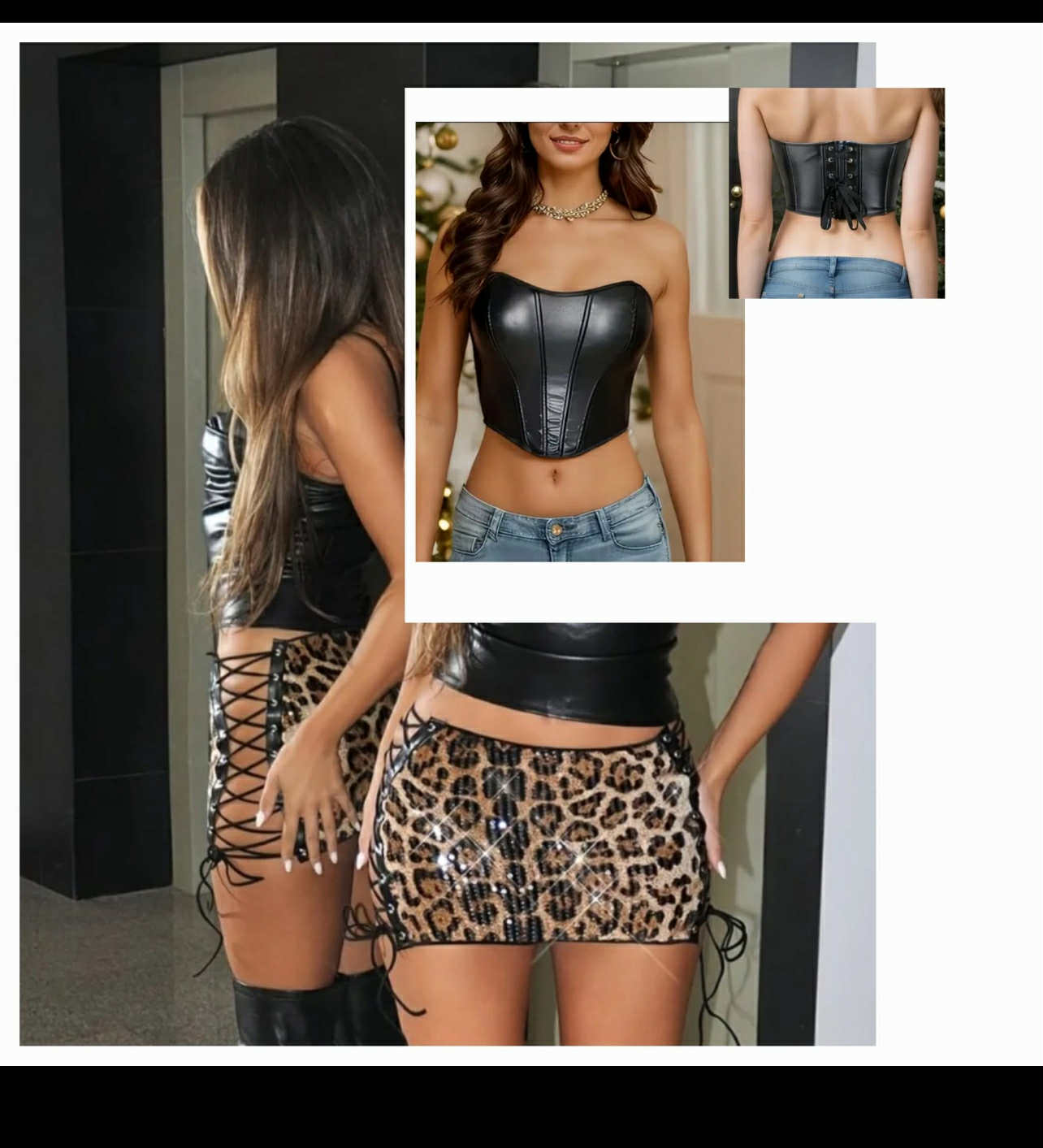 Cheetah laced shorts