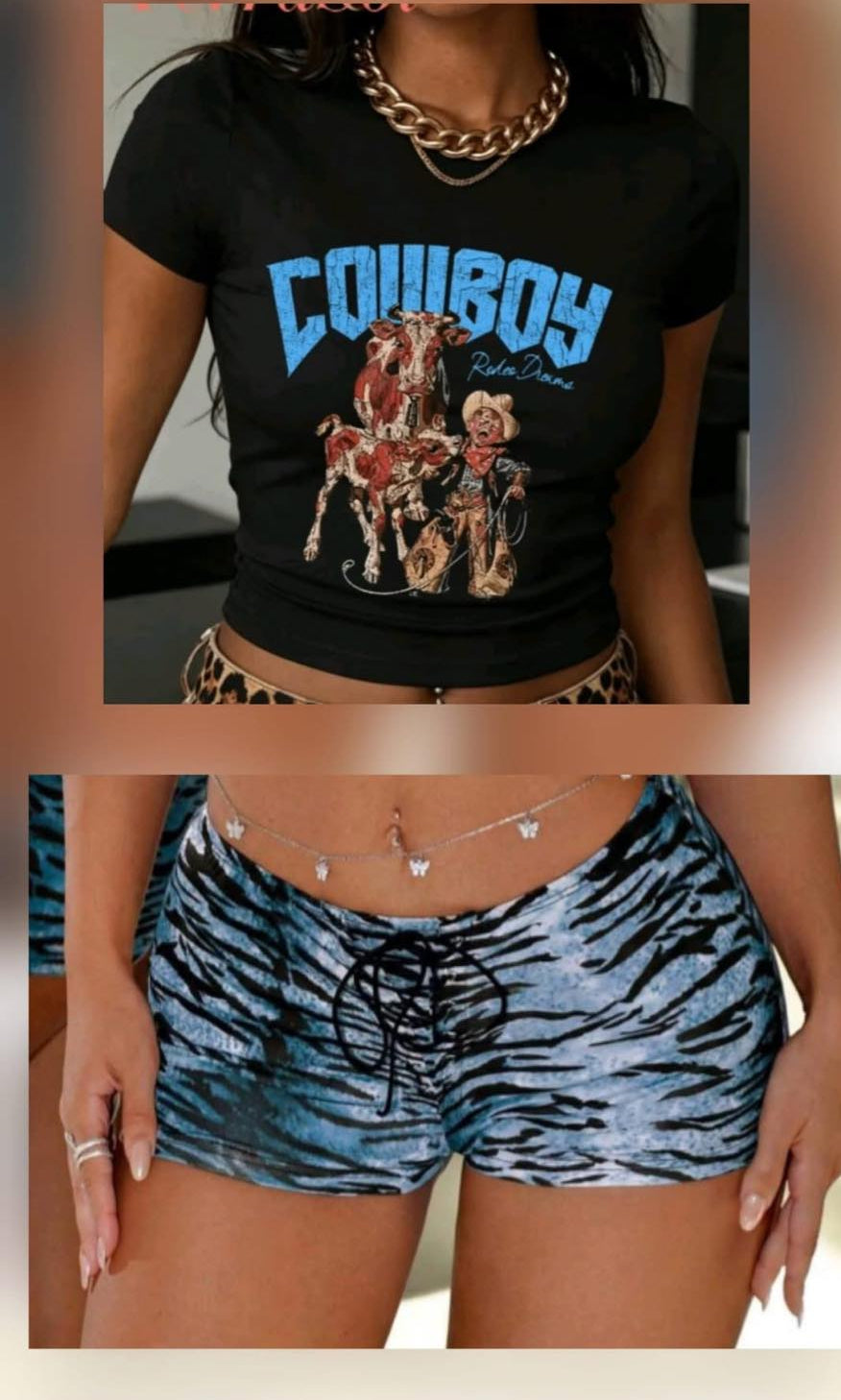 Cowboy shirt Short Set