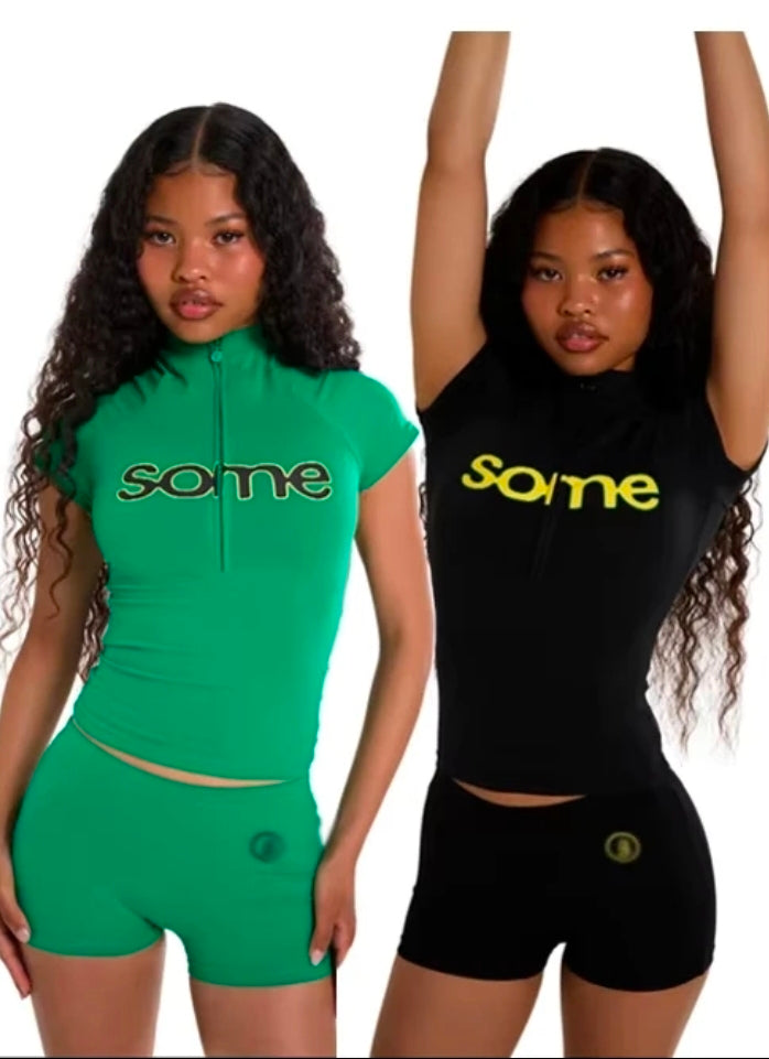 graphic short set for women