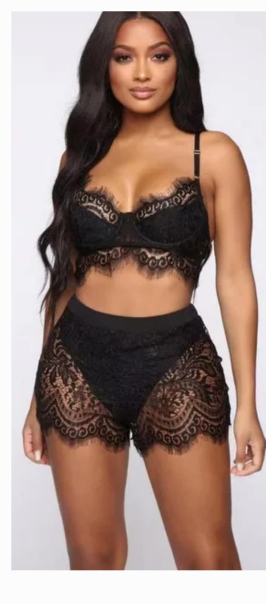 Lace Lounge Short Set
