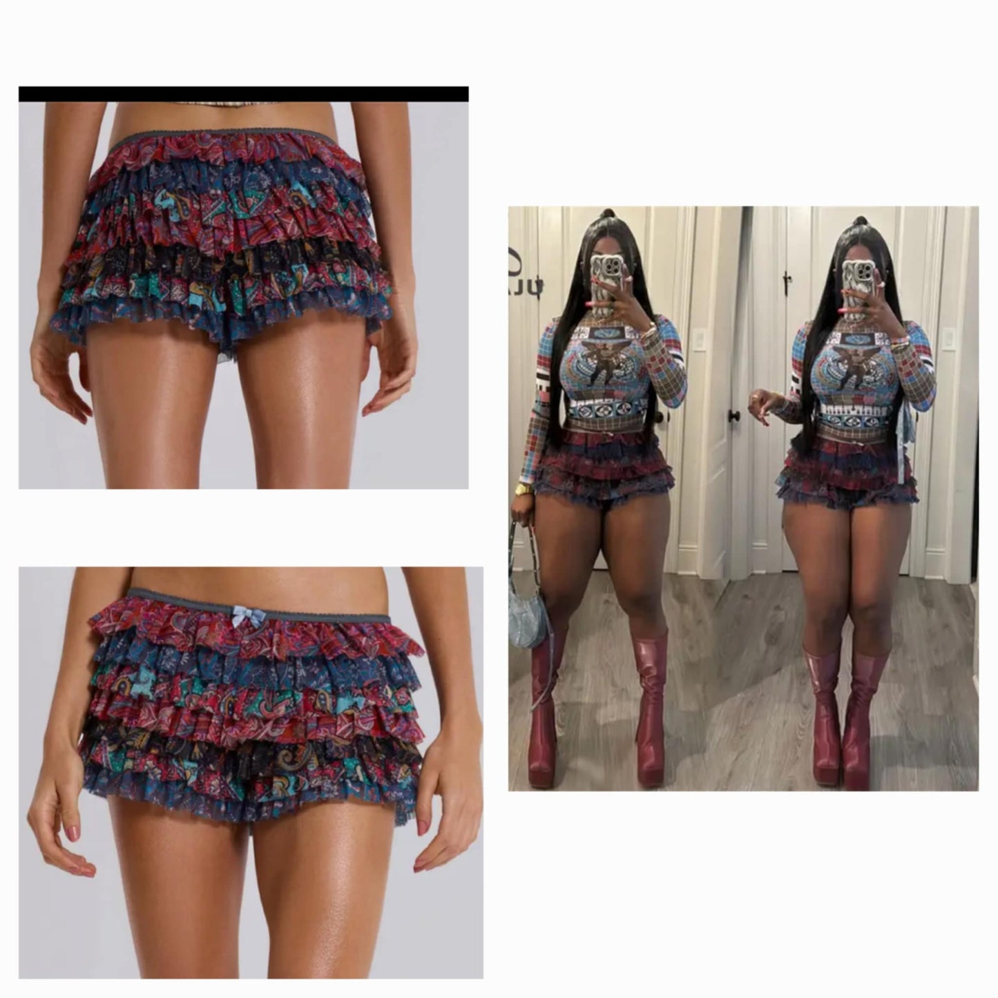 Ruffle Short Set