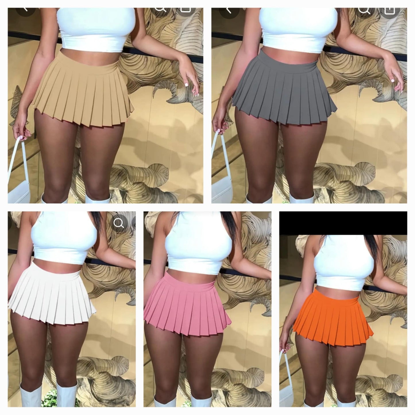 Trendy Pleated Mini Skirt