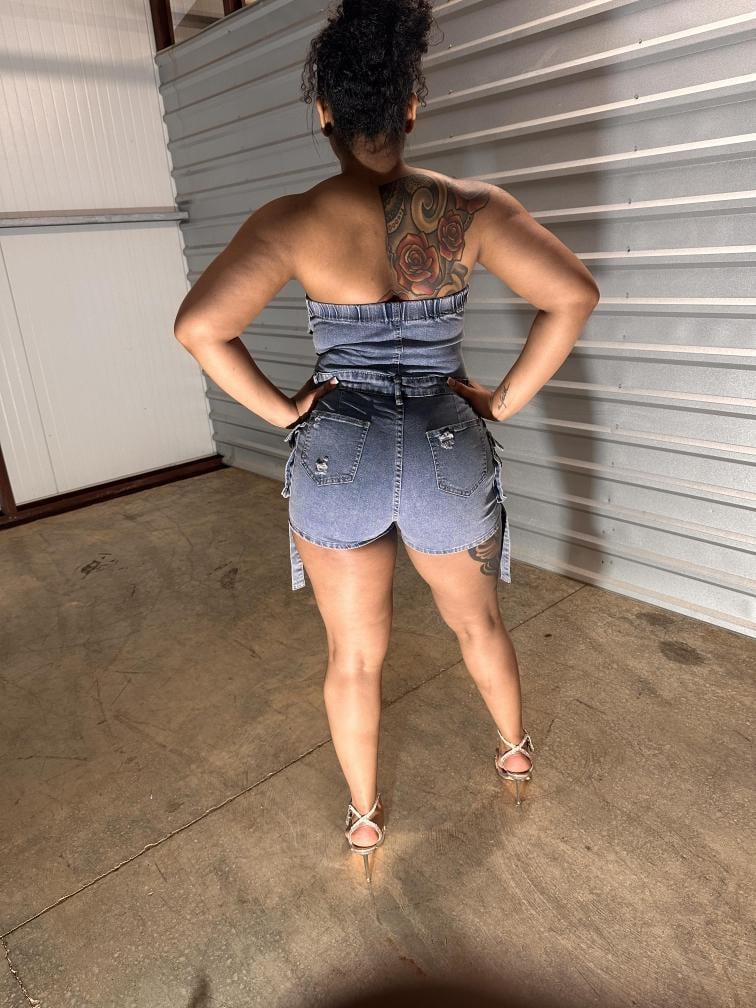 Cargo Denim Romper