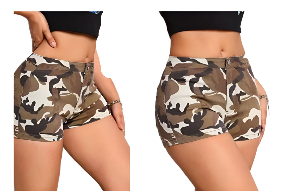 Camo Shorts Hemmed