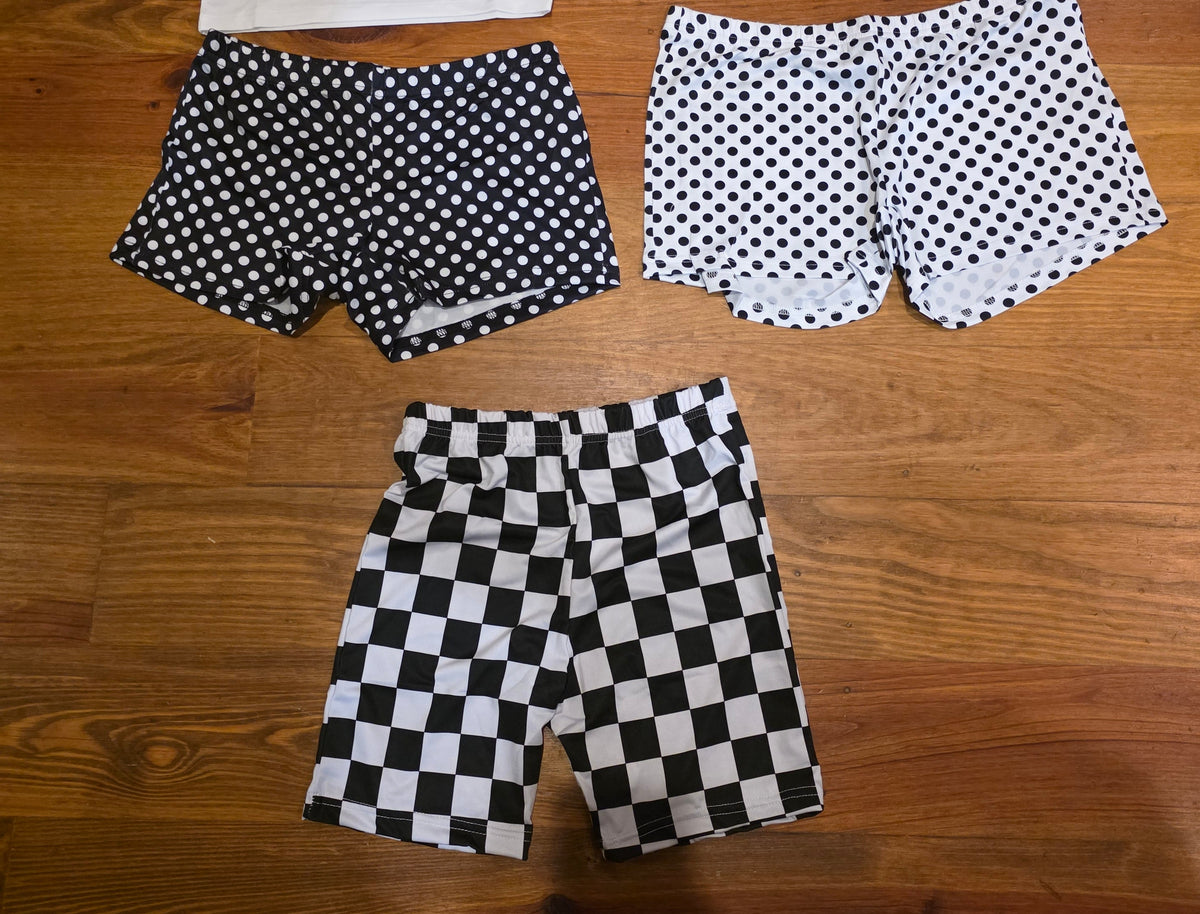 Polka Dot and checkered Shorts only
