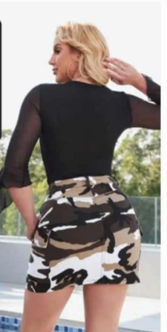 Brown Camo Skirt
