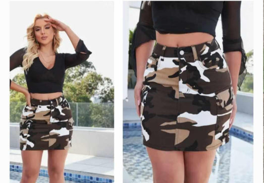Brown Camo Skirt