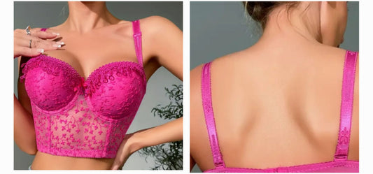 Bustier Bralette Hot Pink